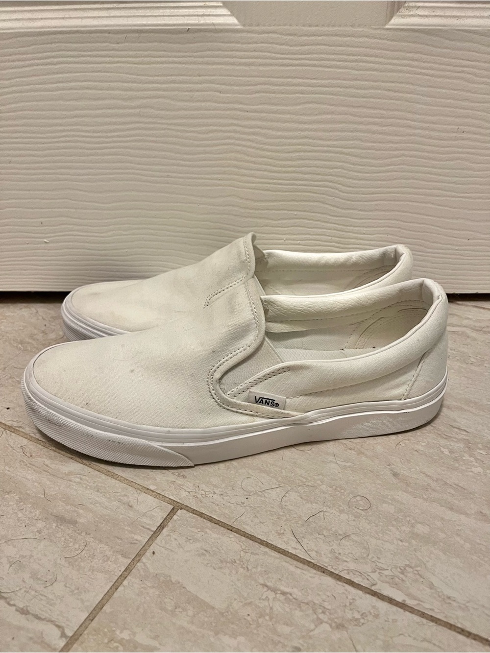Vans Classic Slip On True White Mens Size 8 VN000EYEW00